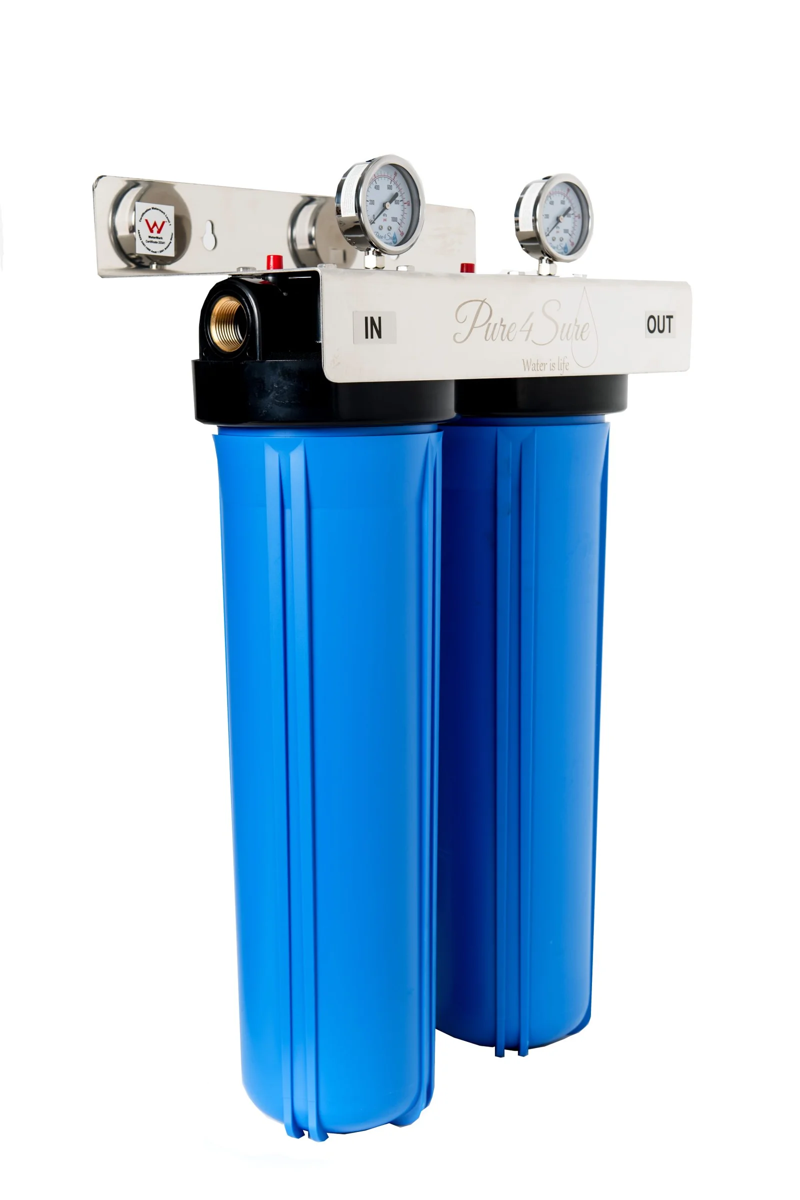 2-Stage Watermarked Whole House Water Filtration System- 20″x4.5″