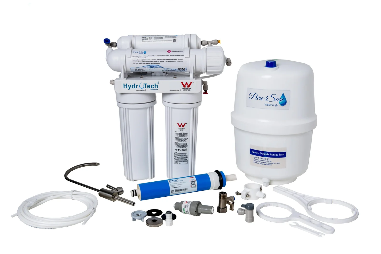 4-stage under sink Reverse Osmosis drinking water filtration system